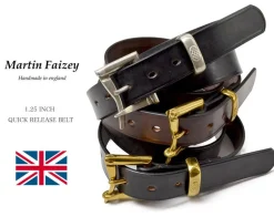 MARTIN FAIZEY / 1.25 inch (30mm) quick release leather belt