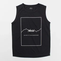 NANGA / Dry mix frame logo tank top T-shirt