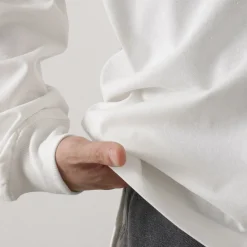 NANGA / Eco Hybrid Box Logo Embroidery Long Sleeve T-Shirt