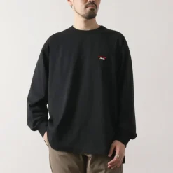 NANGA / Eco Hybrid Box Logo Embroidery Long Sleeve T-Shirt