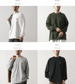 NANGA / Eco Hybrid Box Logo Embroidery Long Sleeve T-Shirt