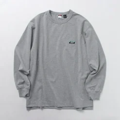 NANGA / Eco Hybrid Box Logo Embroidery Long Sleeve T-Shirt