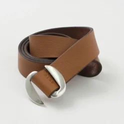 ORCIANI / Hunting Double Suede and Leather Belt S-Buckle