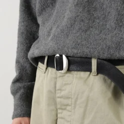 ORCIANI / Hunting Double Suede and Leather Belt S-Buckle