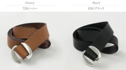 ORCIANI / Hunting Double Suede and Leather Belt S-Buckle