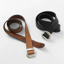 ORCIANI / Hunting Double Suede and Leather Belt S-Buckle