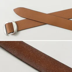 ORCIANI / Hunting Double Suede and Leather Belt S-Buckle