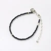 PHADUA / Black onyx (3mm) cut bead anklet adjuster