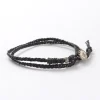 PHADUA / Braided 1mm Leather 2 Wrap Anklet