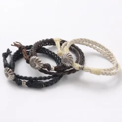PHADUA / Braided 1.5mm Leather 2 Wrap Bracelet
