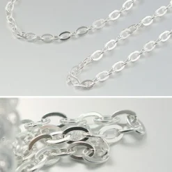 PHADUA / Flat cable chain anklet silver 925