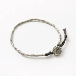 PHADUA / Karen Silver Beaded Concho Anklet