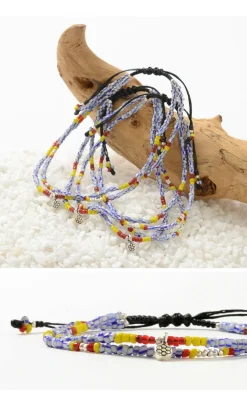PHADUA / Multi Handmade Beaded Anklet
