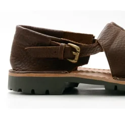 PHADUA / Open Toe Side Strap Leather Shoes