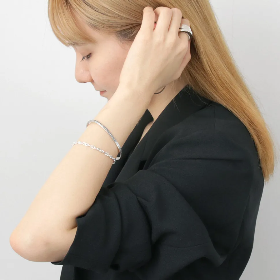 PHADUA / Semi solid anchor chain bracelet 925 silver