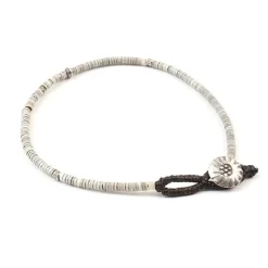 PHADUA / Shell Beads / Wax Cord Anklet