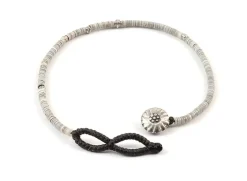 PHADUA / Shell Beads / Wax Cord Anklet