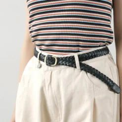 PHADUA / Sizeless Braid Leather Belt