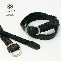 PHADUA / Sizeless Braid Leather Belt