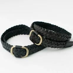 PHADUA / Sizeless Braid Leather Belt