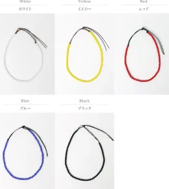 PHADUA / Solid glass bead anklet