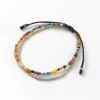 PHADUA / 2-strand waxed cord African bead anklet