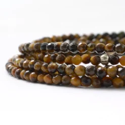 PHADUA / Tiger Eye 3mm Cut Bead Necklace