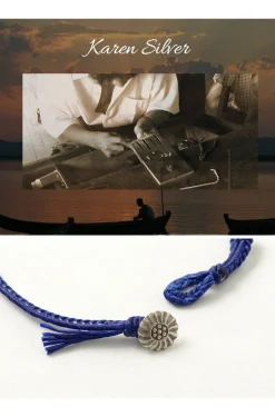PHADUA / Wax Cord Concho Anklet Fishbone Braid