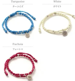 PHADUA / Wax Cord Silver Double-Strand Top Bracelet