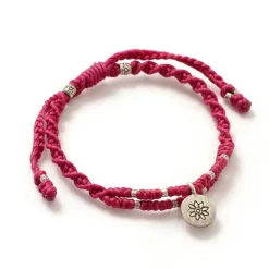 PHADUA / Wax Cord Silver Double-Strand Top Bracelet