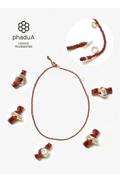 PHADUA / Wax Cord Silver Necklace