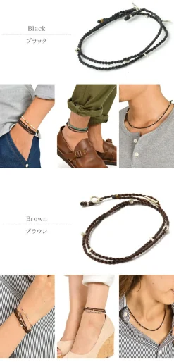 PHADUA / Wax Cord Silver Necklace