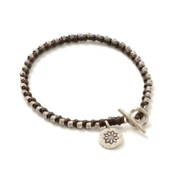 PHADUA / Wax Cord Silver Series Bracelet