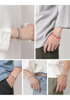 PHADUA / Wax Cord Silver Series Bracelet