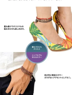 PHADUA / Wax Cord Silver Wrap Bracelet/Anklet