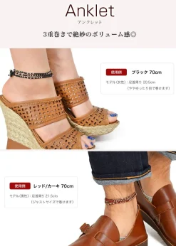 PHADUA / Wax Cord Silver Wrap Bracelet/Anklet