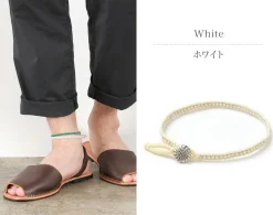 PHADUA / Wax cord single strand concho anklet