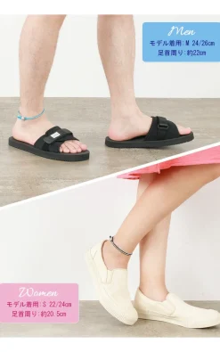 PHADUA / Wax cord single strand concho anklet