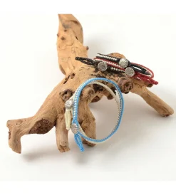 PHADUA / Wax cord single strand concho anklet