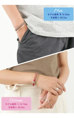 PHADUA / Waxed cord silver single strand concho bracelet