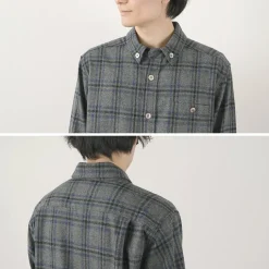RE MADE IN TOKYO JAPAN / Craft Wool Check CPO Button Down Shirt