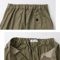 RE MADE IN TOKYO JAPAN / Cotton hard twill tuck wide pants