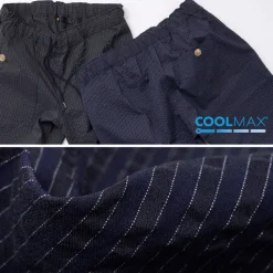 RE MADE IN TOKYO JAPAN / Coded COOLMAX seersucker ankle trousers