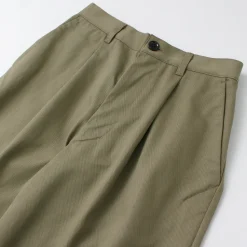 RE MADE IN TOKYO JAPAN / Cotton hard twill tuck wide pants