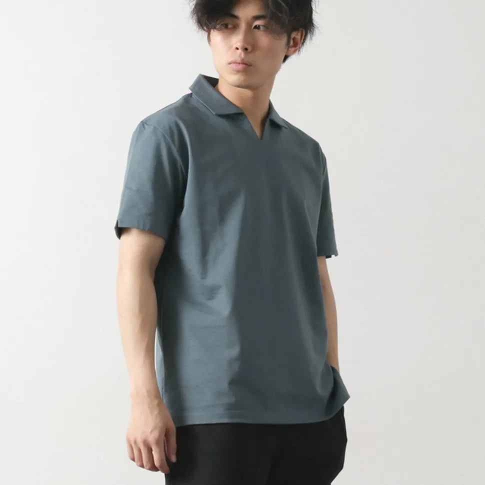RE MADE IN TOKYO JAPAN / Dress Organic Cotton Skipper Polo Shirt