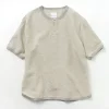 RE MADE IN TOKYO JAPAN / French Linen Henley Neck T-Shirt