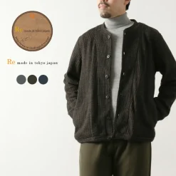 RE MADE IN TOKYO JAPAN / Glen Check Fleece Cardigan