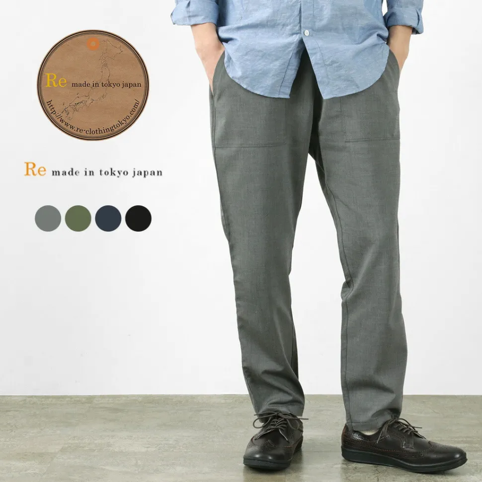 RE MADE IN TOKYO JAPAN / High Twist Tro Dress Easy Slacks