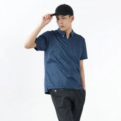 RE MADE IN TOKYO JAPAN / Indigo Kanoko Button Down Skipper BD Skipper
