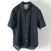RE MADE IN TOKYO JAPAN / Linen Canvas Button Down Shirt / Short Sleeve